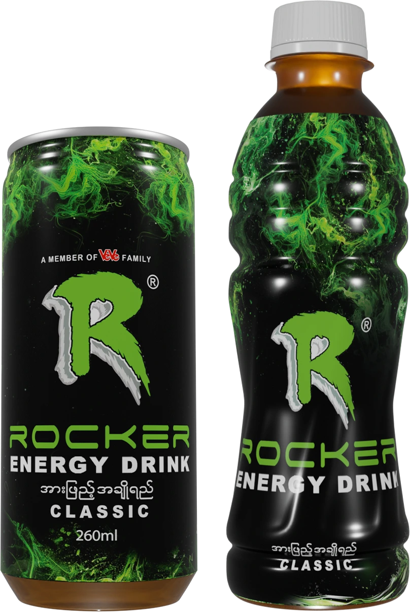 Rocker Energy Drink Classic — 260ml can and bottle